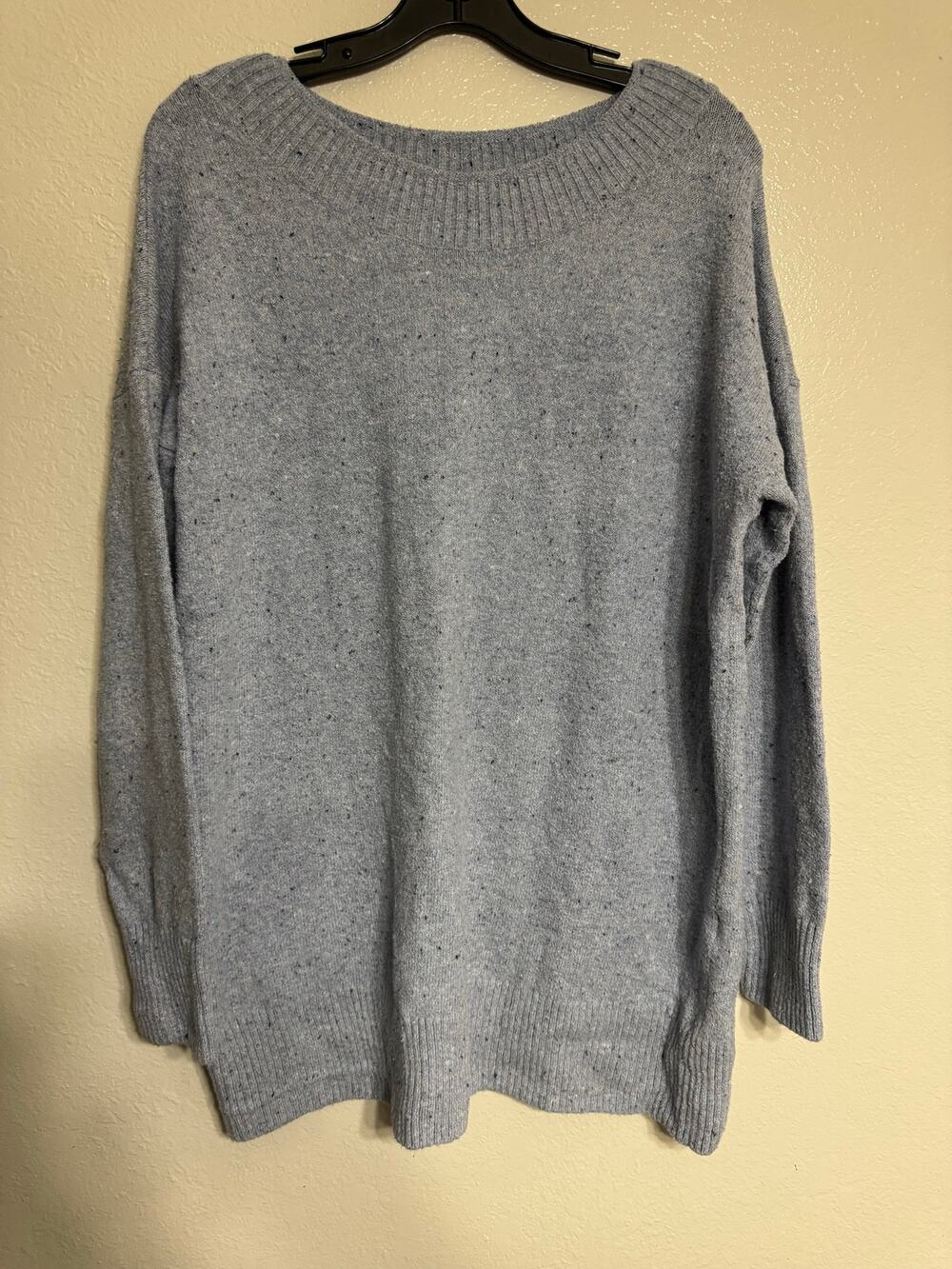 Pure Jill J.Jill Women’s L Tall Blue Speckled Knit Pullover Sweater SUPER SOFT
